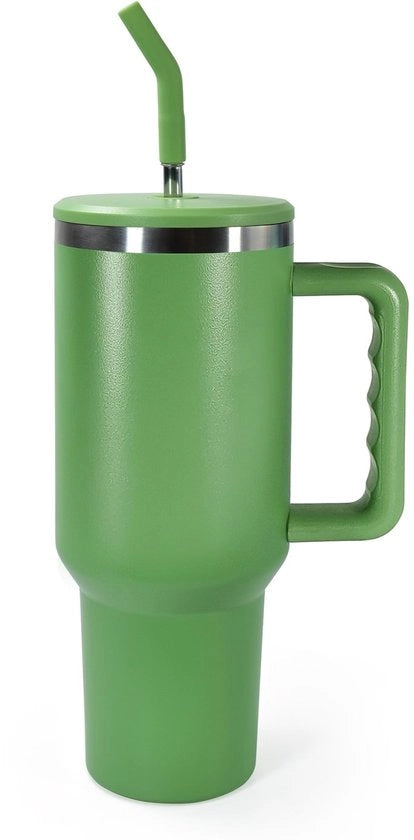 Termos 1200 ml - Doppio strato - Acciaio inossidabile - Maniglia - Portatile - Mantiene caldo/freddo per ore - Termos per viaggio