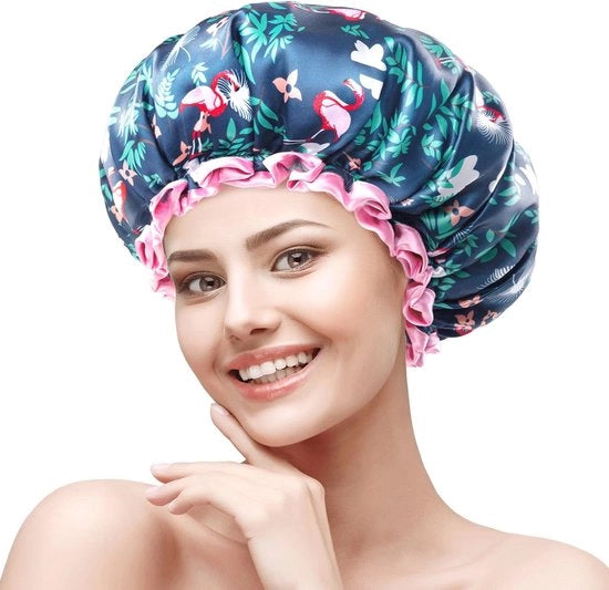 Douchemuts per bambine e adulti - capelli e corpo protetti con baddouchehoed impermeabile e riutilizzabile
