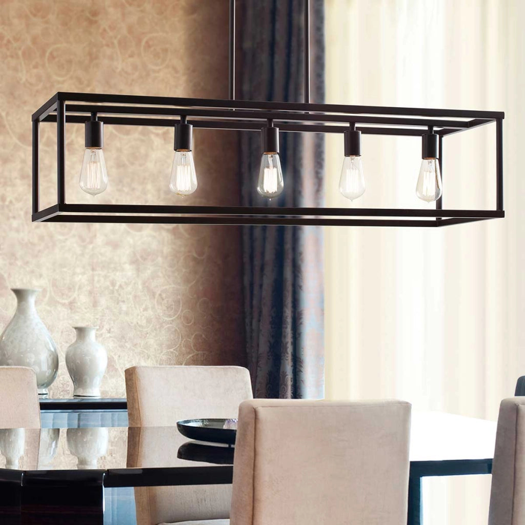 Lampada a sospensione Quoizel New Harbor bronzo 5xE27