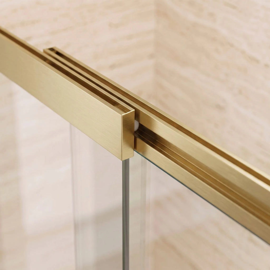 Paravento Vasca Scorrevole Rea Dario Brush Gold 120