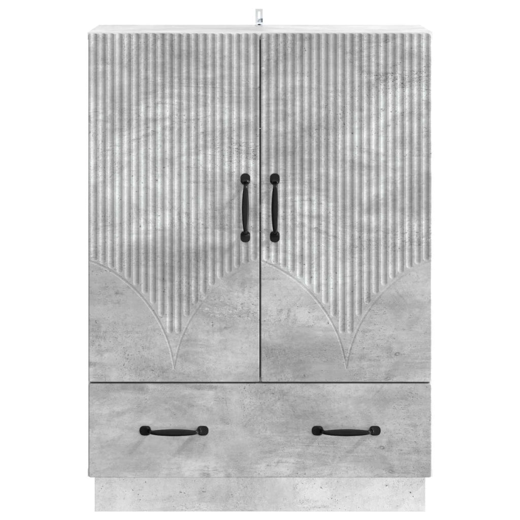 Credenza | Madia | Buffet da pranzo | Armadio da pranzo Grigio Cemento 66 x 34,5 x 92 cm Legno ingegnerizzato