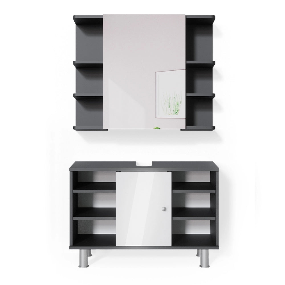 Vicco Set mobili bagno Antracite 2 parti