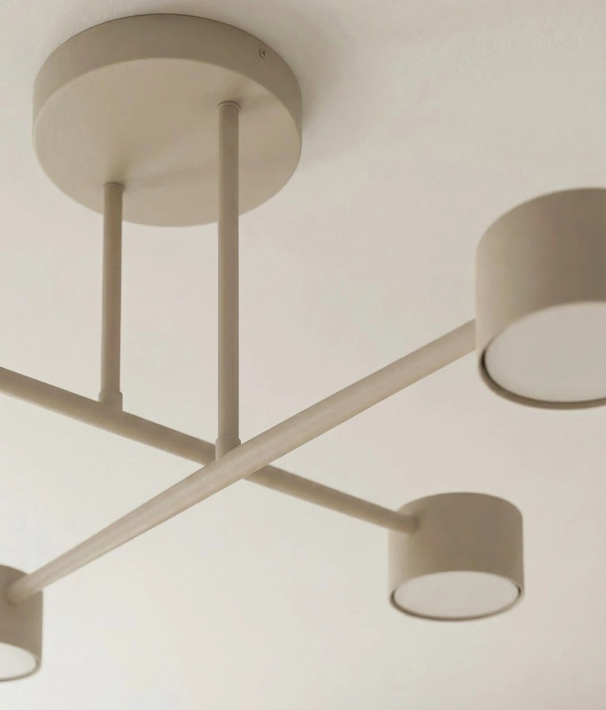 Plafoniera moderna HALO beige 4xGX53 Emibig