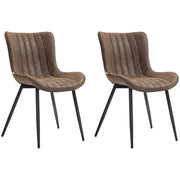 Sedia da pranzo design moderno imbottita ¨C Minimal ¨C marrone