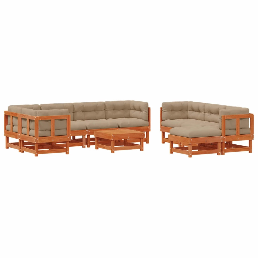 Set Lounge da Giardino 33 pcs Marrone Cerato 3418093