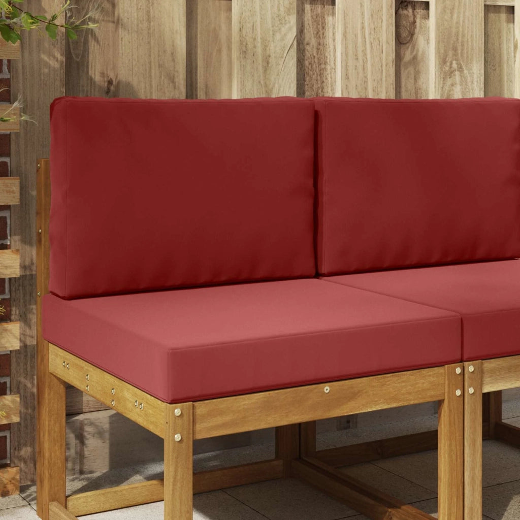 Cuscino per divano da esterno 2 pcs Rosso vino Poliestere 900719