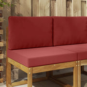 Cuscino per divano da esterno 2 pcs Rosso vino Poliestere 900719