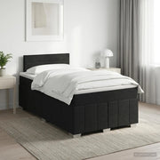 Letto box spring con materasso Nero 120 x 200 cm Tessuto 3451180
