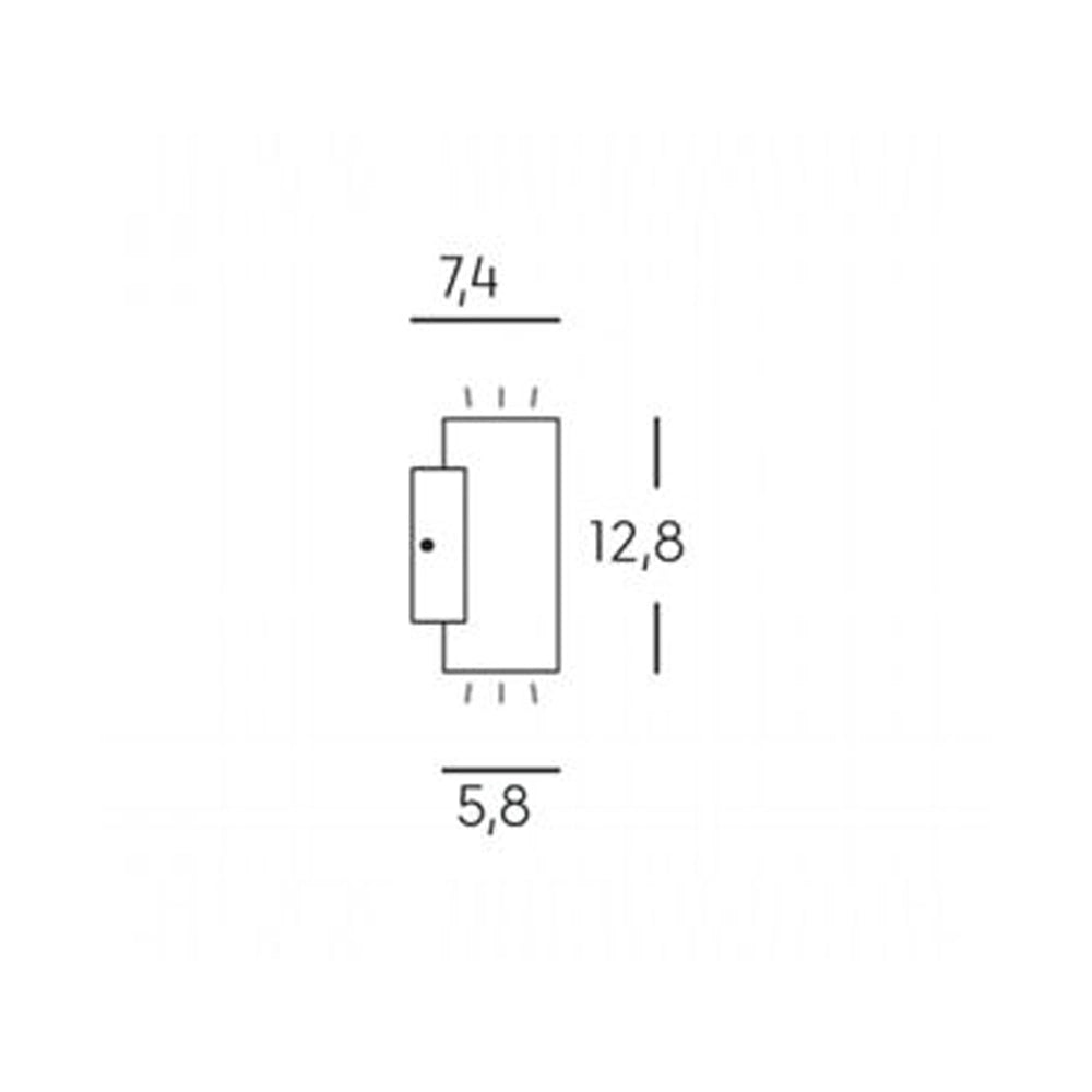 Applique Da Esterno Moderna Sino Alluminio E Vetro Grigio Led 3+3W 4000K