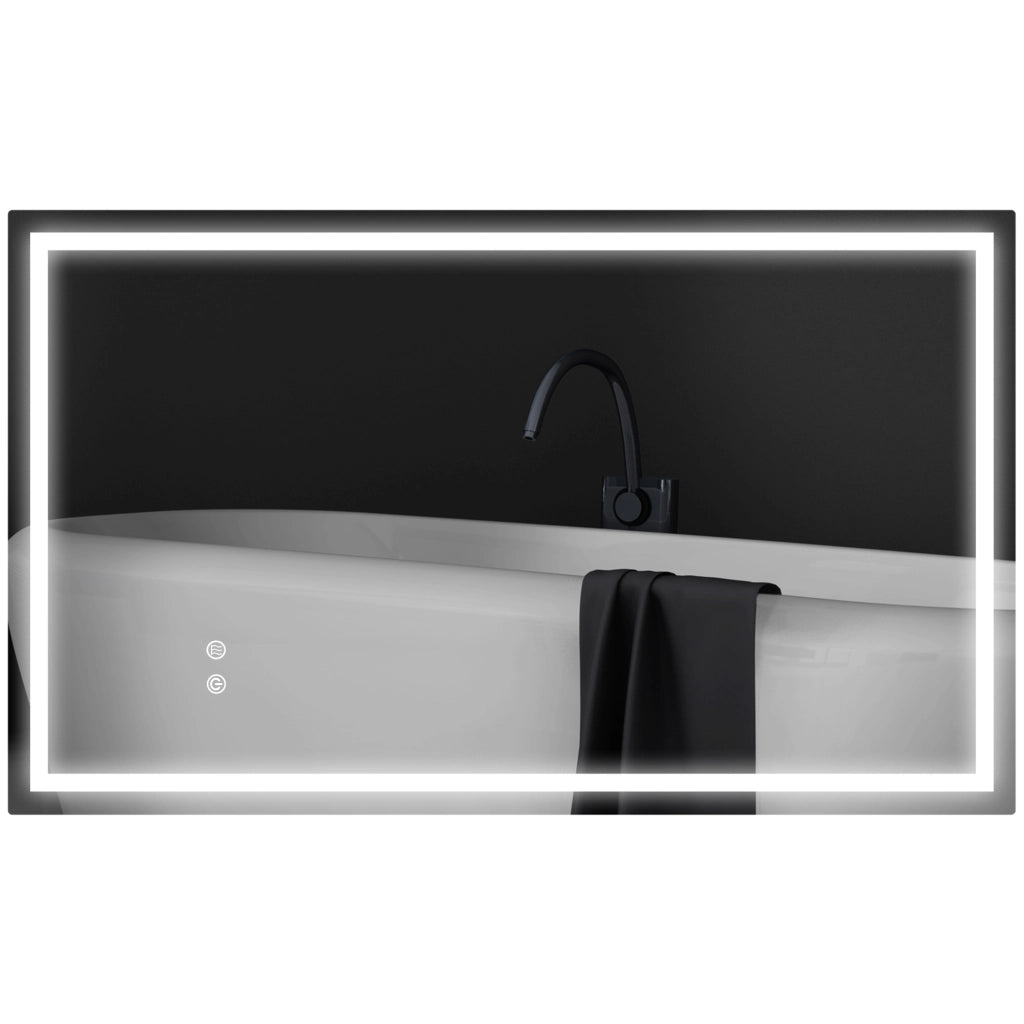 Specchio da Bagno LED con Antiappannante ¨C Minimal ¨C 100x60 cm