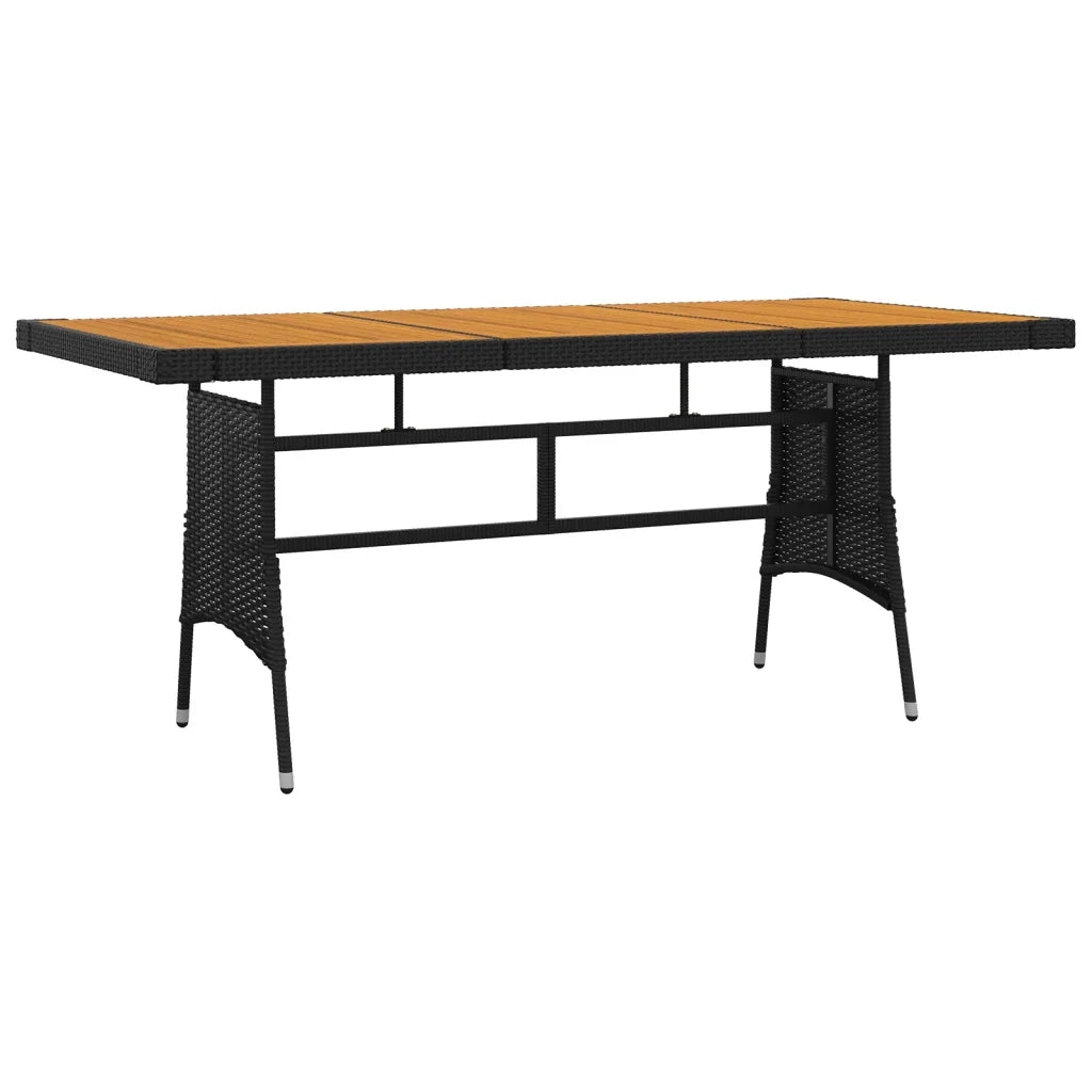 Set da Pranzo per Esterni 9 pz in Polyrattan Nero 3120110