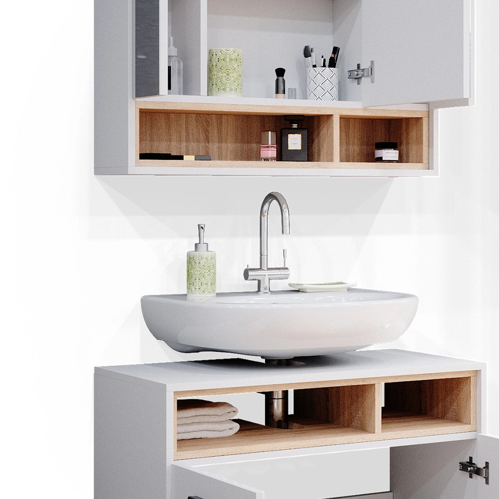 Vicco Set mobili bagno Bianco 2 parti