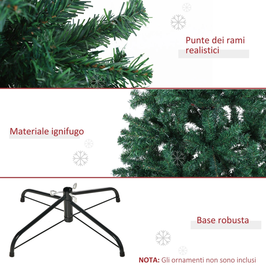 Albero di Natale Artificiale 180 cm 1000 Punte  Verde