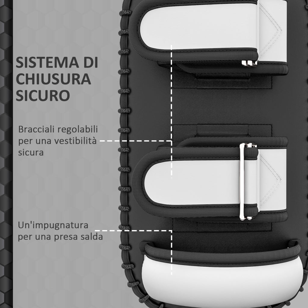 Colpitore per Boxe e Muay Thai Imbottito ¨C Minimal ¨C Nero, PU e EPE, 38x20x18 cm