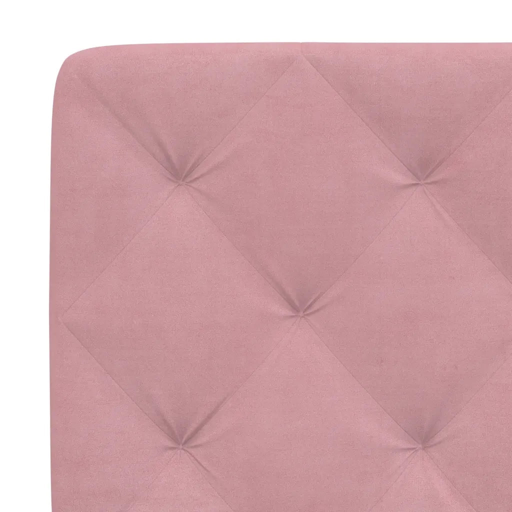 Letto con Materasso Rosa 90x190 cm in Velluto