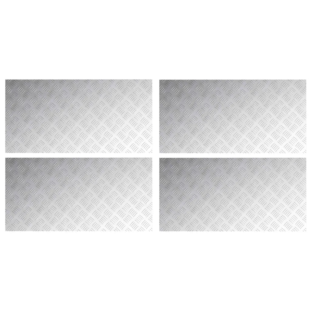 Gradini per Scale 4 pcs Argento 100 x 50 cm Alluminio 4104366