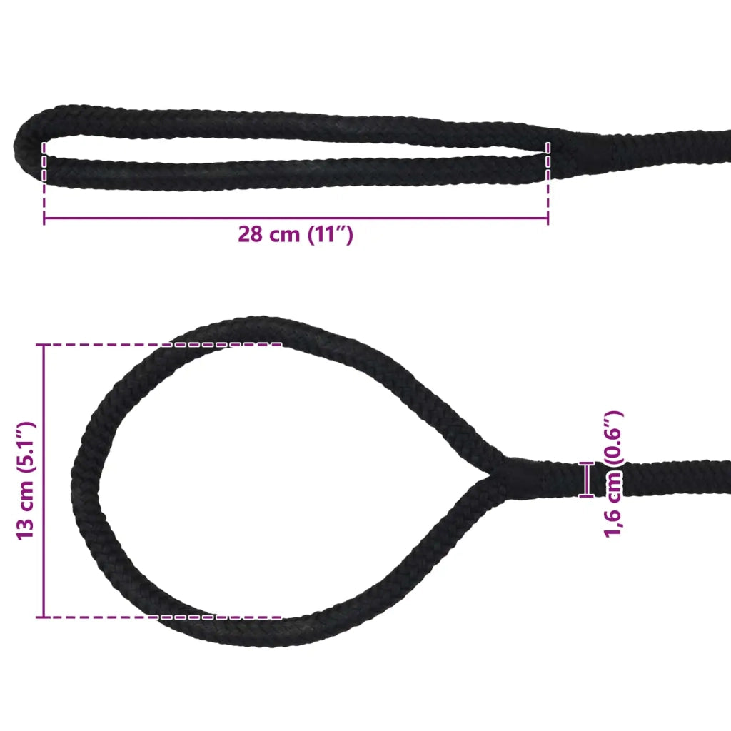 Corda da Barca 6 m 1.6 Nero Poliestere 42029782