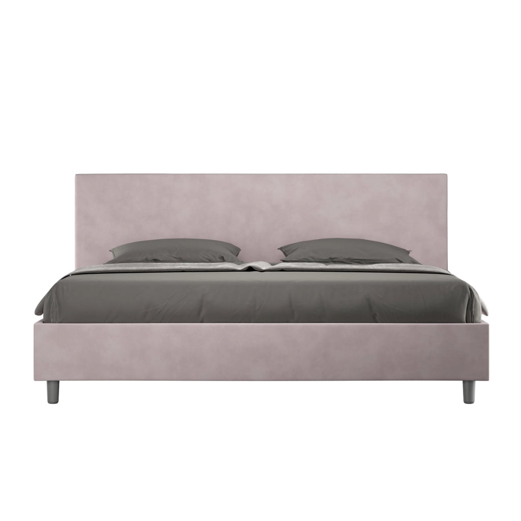 BS COM Letto contenitore imbottito 180x190 microfibra glicine