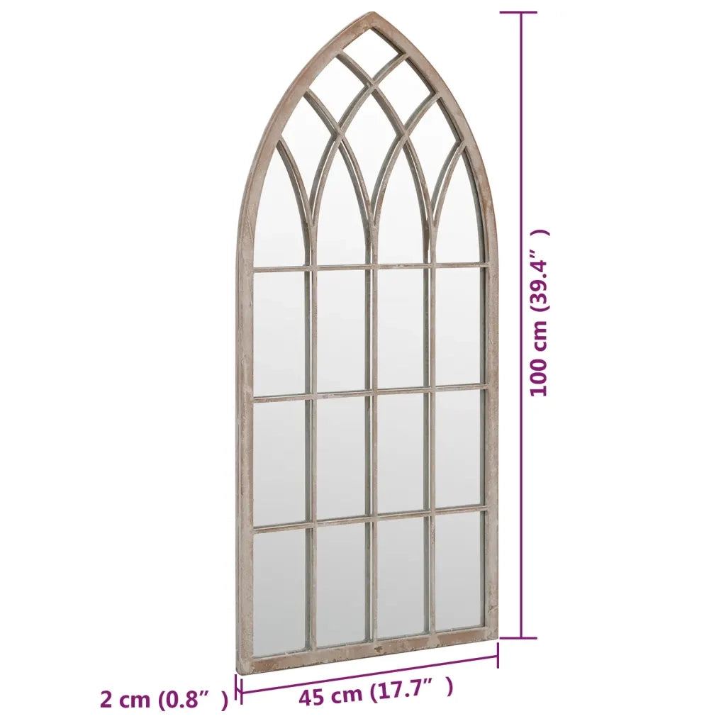 Specchio da Giardino Sabbia 100x45 cm in Ferro per Uso Esterno 318341