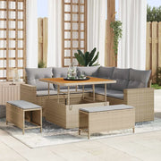 Set Divano da Giardino 8 pcs Beige polyrattan 3361607