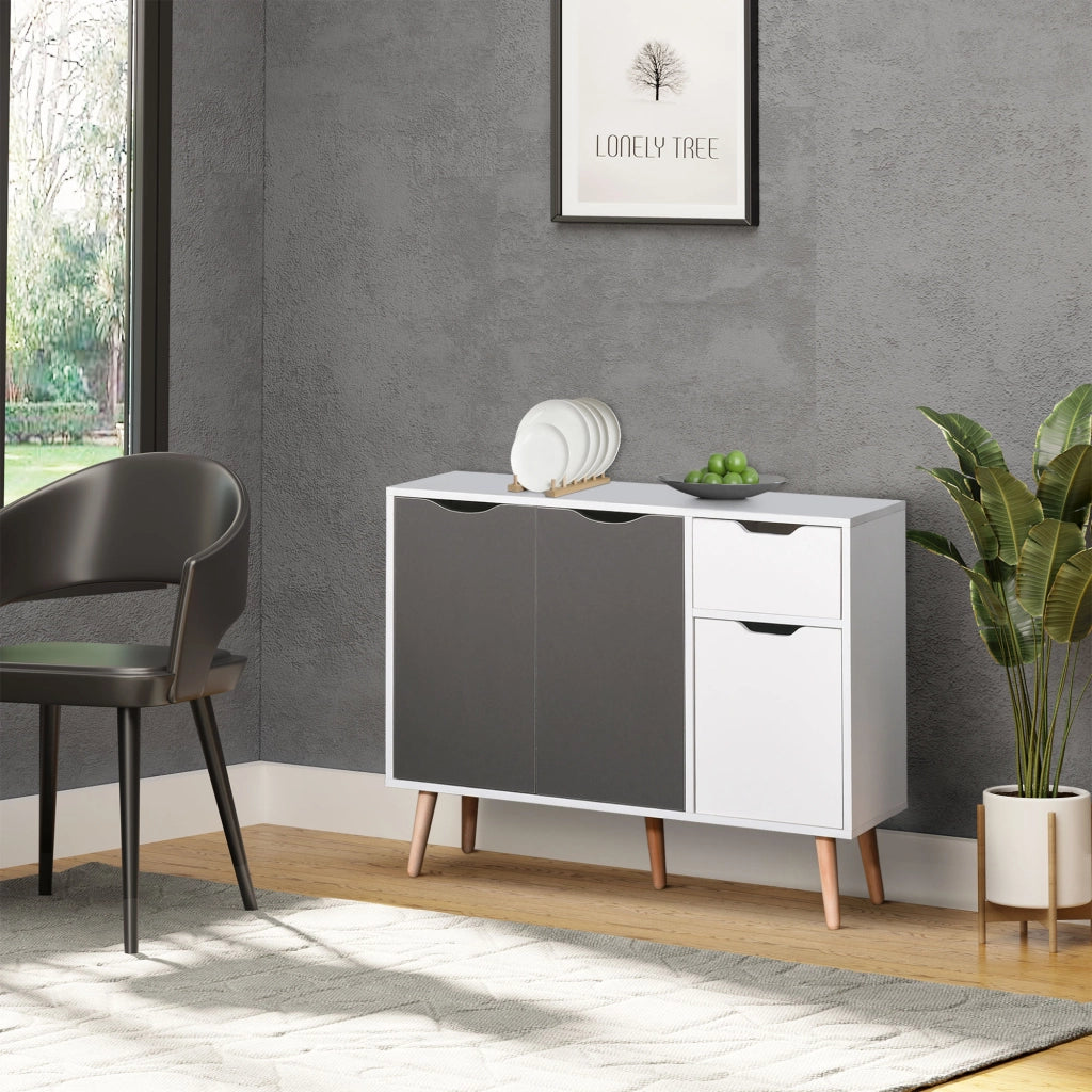 Armadio ¨C Minimal ¨C 90x30x72 Bianco Grigio