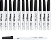 Stilografiche per Whiteboard - Umidificabili - 12 pezzi - Nero