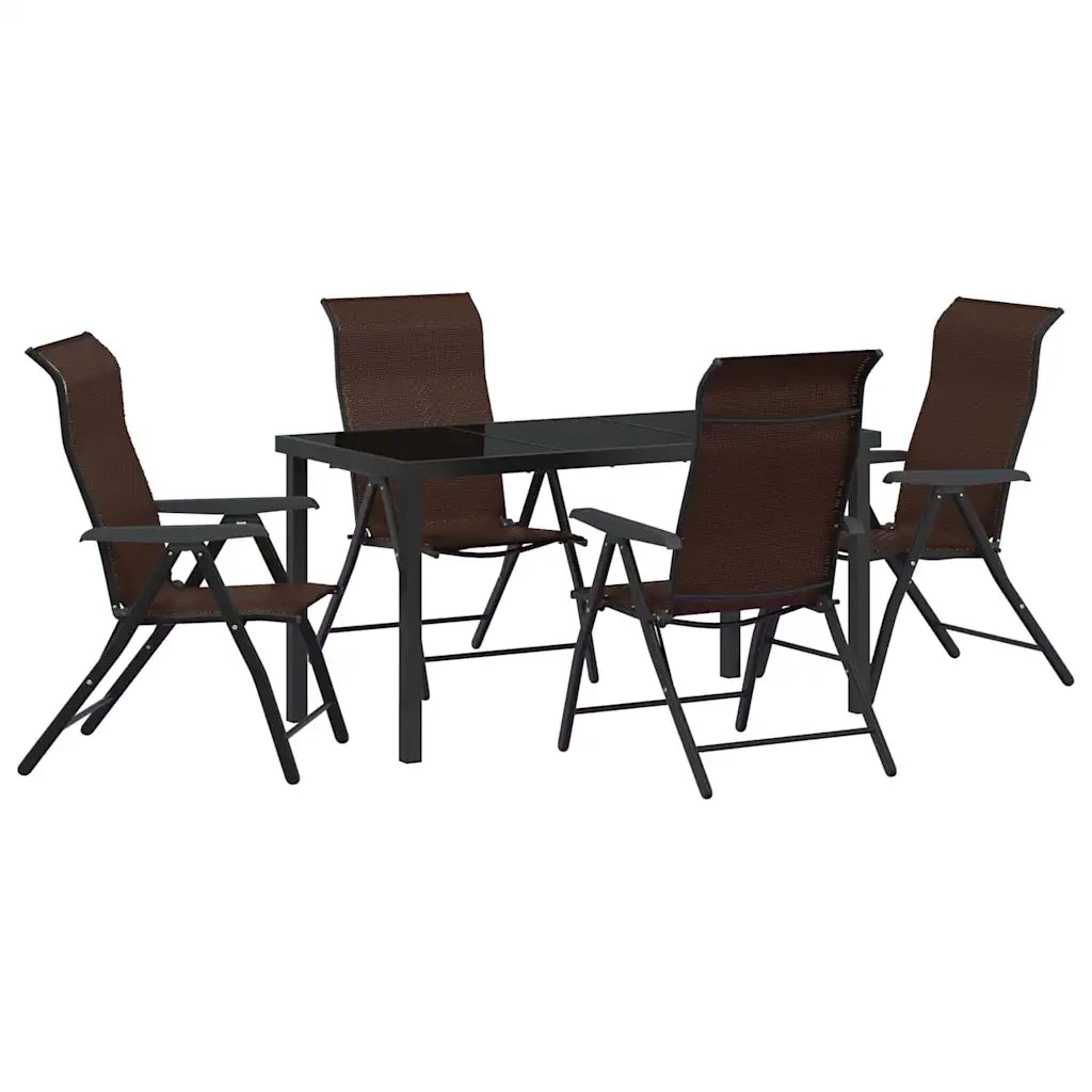 Set da Pranzo per Giardino 5 pcs Marrone 3379263