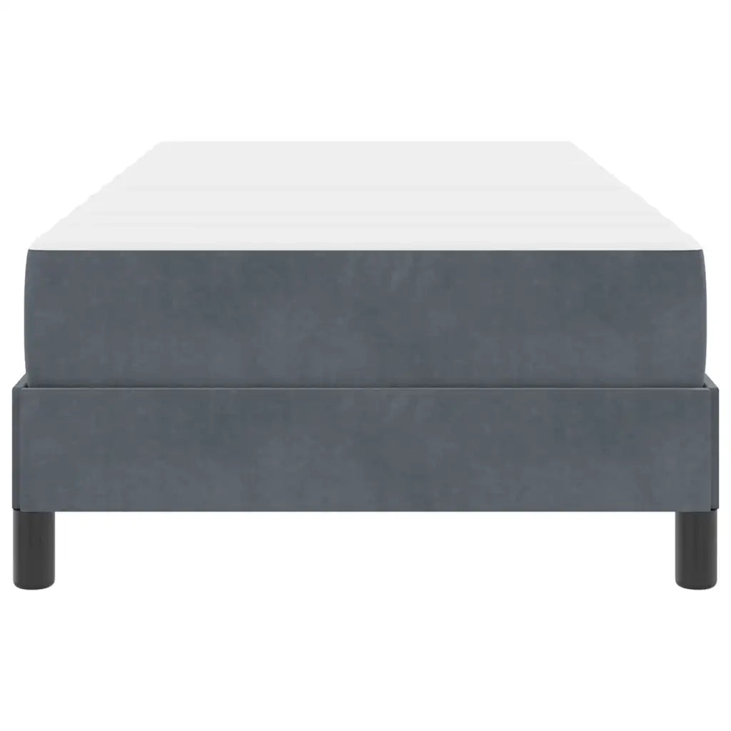 Letto a molle con materasso Grigio scuro 80 x 220 cm Tessuto