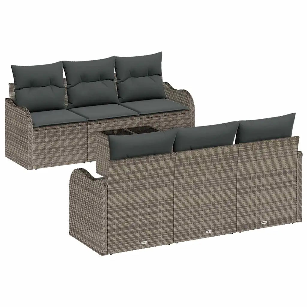 Set Divano da Giardino con cuscino con cuscino 7 pcs Grigio 3354258