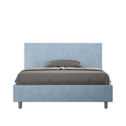 BS COM Letto una piazza e mezza contenitore imbottito 130x190 microfibra azzurro