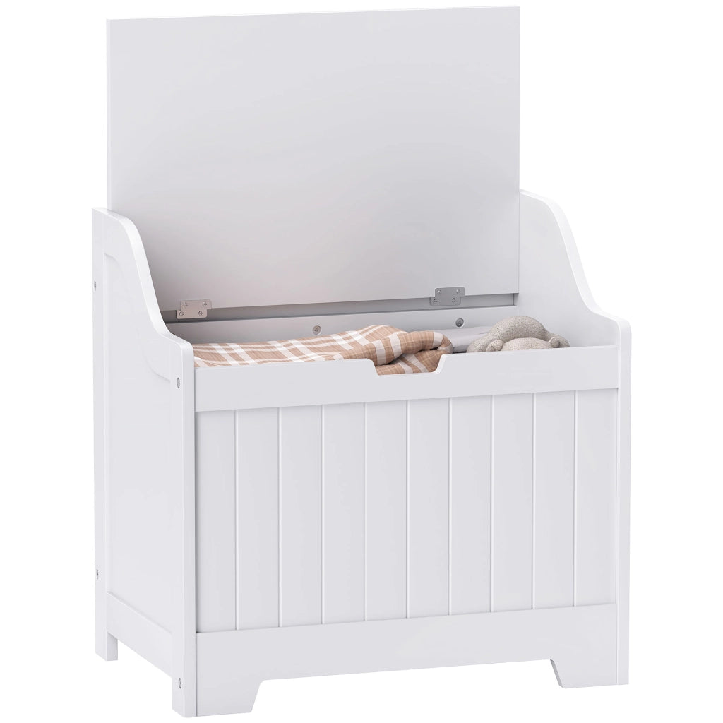 Cassa di legno con coperchio ¨C zephmum ¨C bianco, design moderno