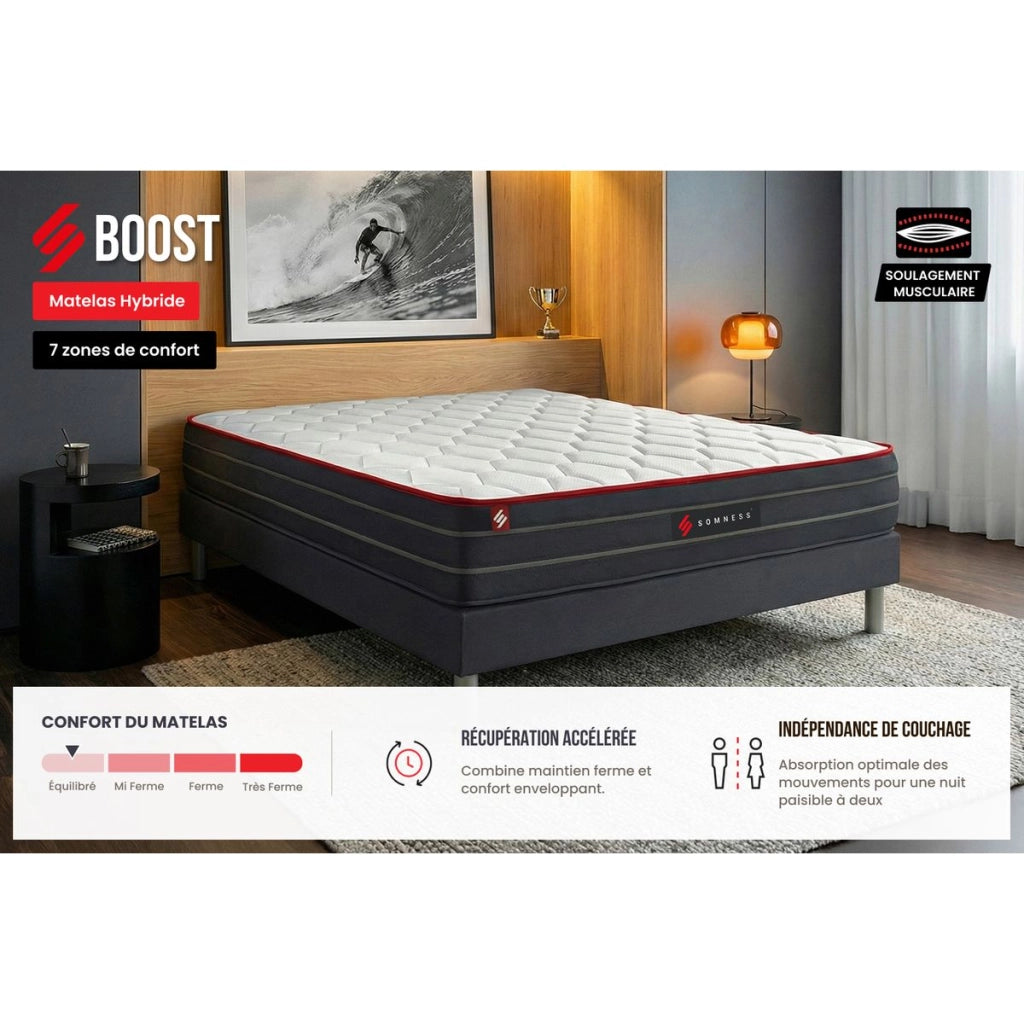 Set materasso e base 140x190 cm - Boost