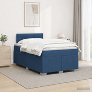 Letto box spring con materasso Blu 120 x 200 cm Tessuto 3451184