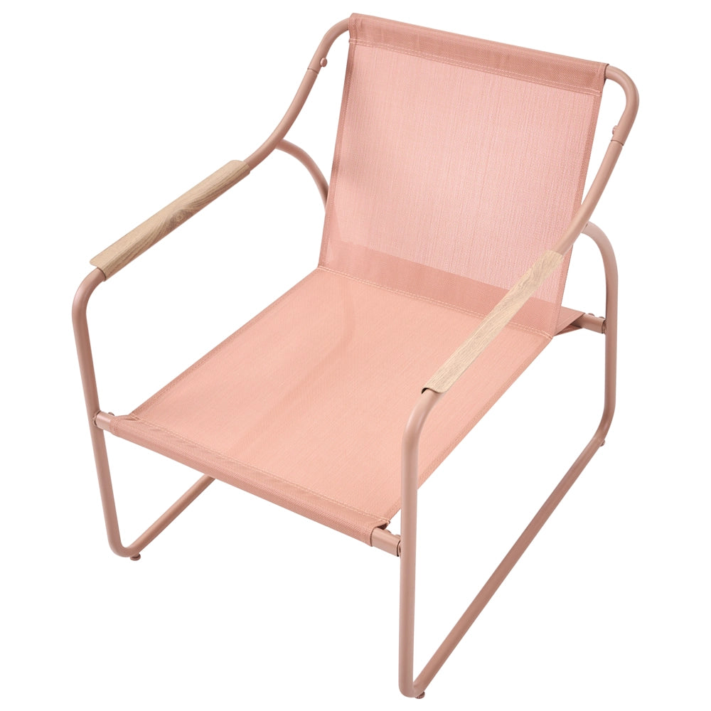 Set da giardino con divano a 4 posti, struttura in acciaio beige, cuscini in olefina e tavolino in vetro temperato: set da per esterni