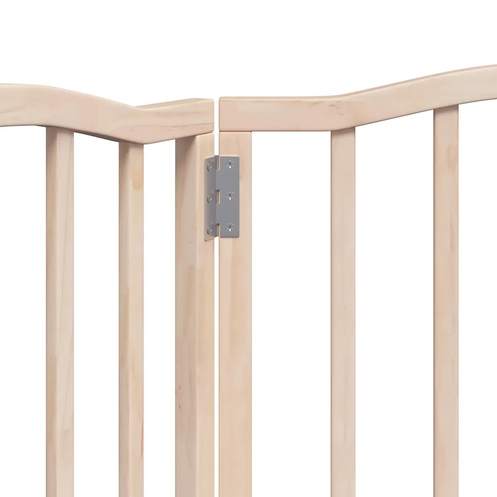 Cancello per Cani Pieghevole 3 Pannelli 150 cm Legno di Pioppo 352204