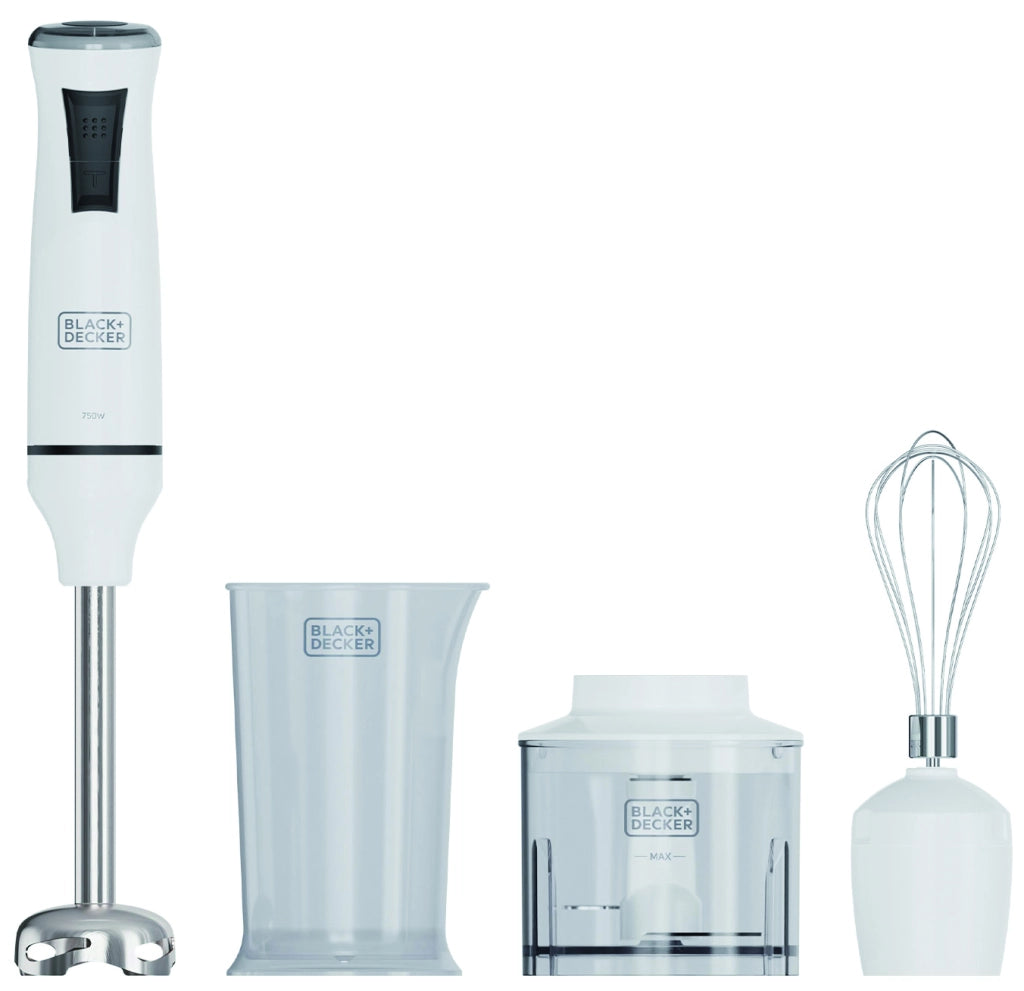 Black+Decker FRULLATORE AD IMMERSIONE BXHBA750E 750 W con accessori