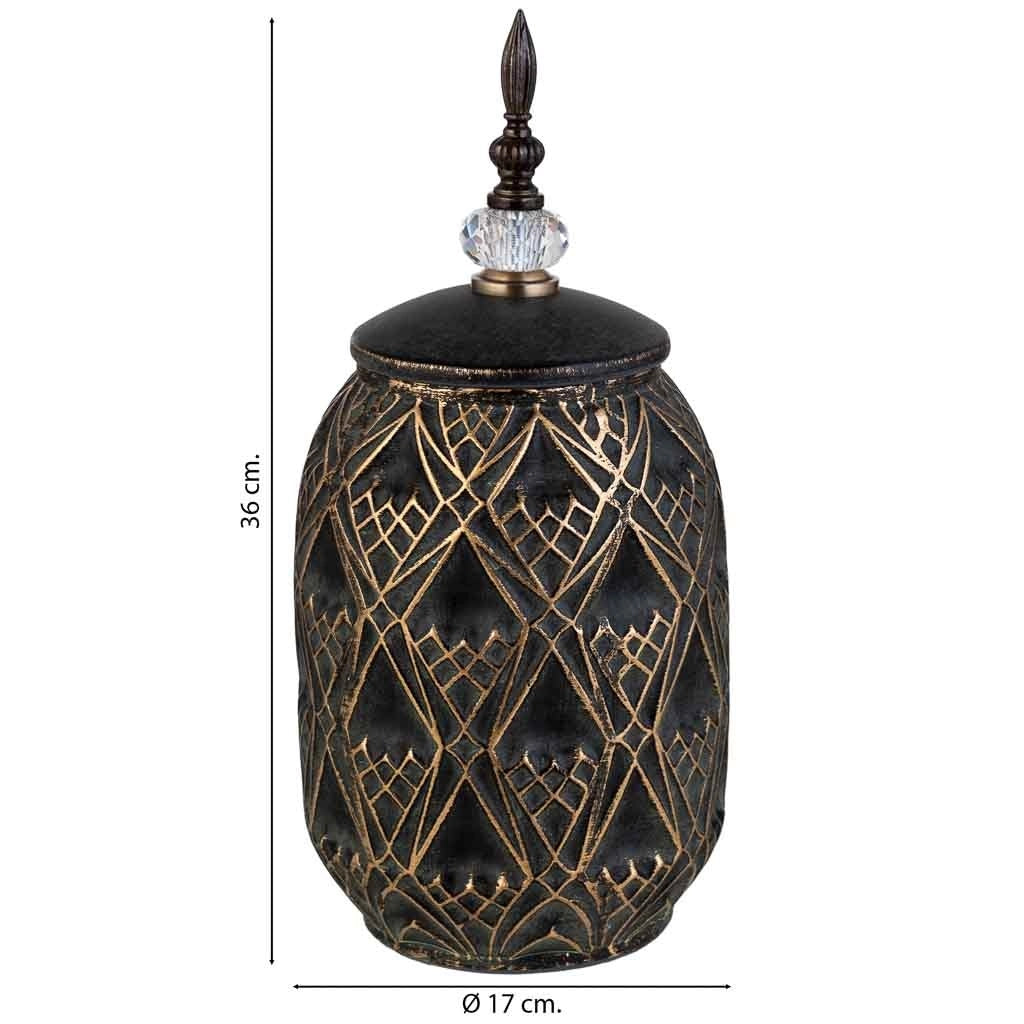 Vaso in ceramica marrone, D17x36h cm