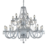 Hale 18Lt Pendant - Metallo cromato e cristallo trasparente