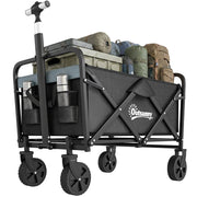 Carrello da Giardino Pieghevole ¨C Minimal ¨C Nero 77x50x63-93 cm