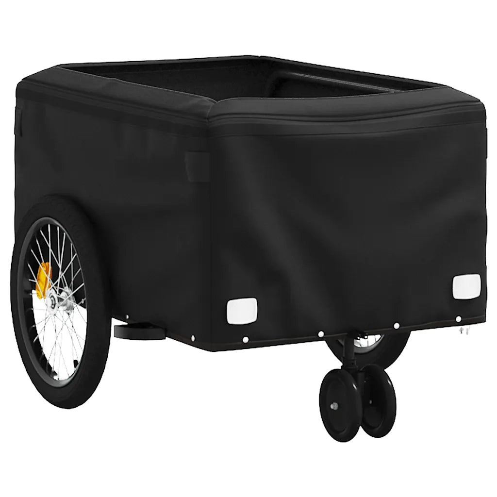 Rimorchio da Bici Nero e Grigio 30 kg in Ferro 94098
