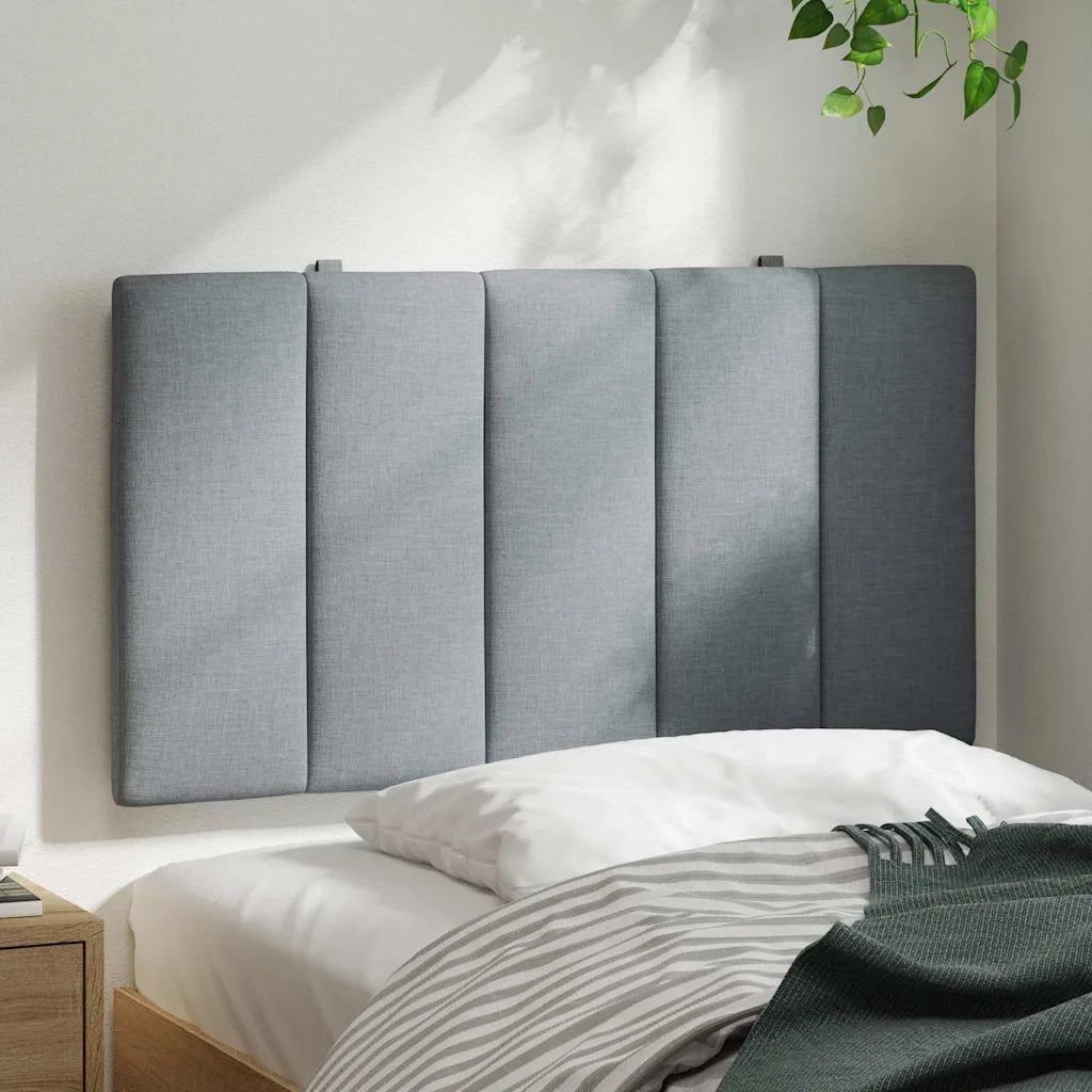 Cuscino Testiera Hanko Grigio Chiaro 90 cm in Tessuto 4019142