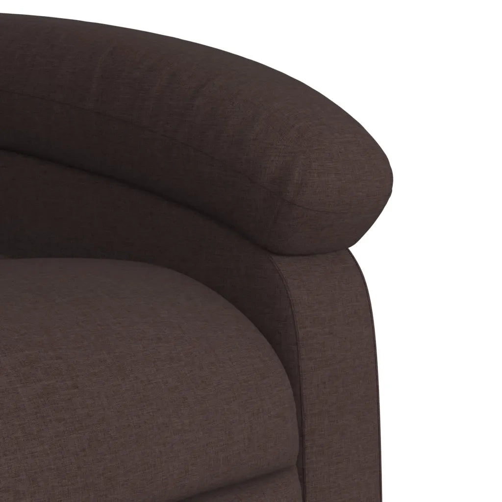 Poltrona | Sedia Relax Reclinabile Marrone Scuro in Tessuto