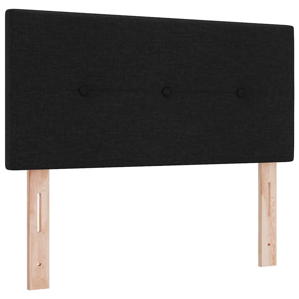 Letto a molle con materasso con led Nero 100 x 200 cm Tessuto