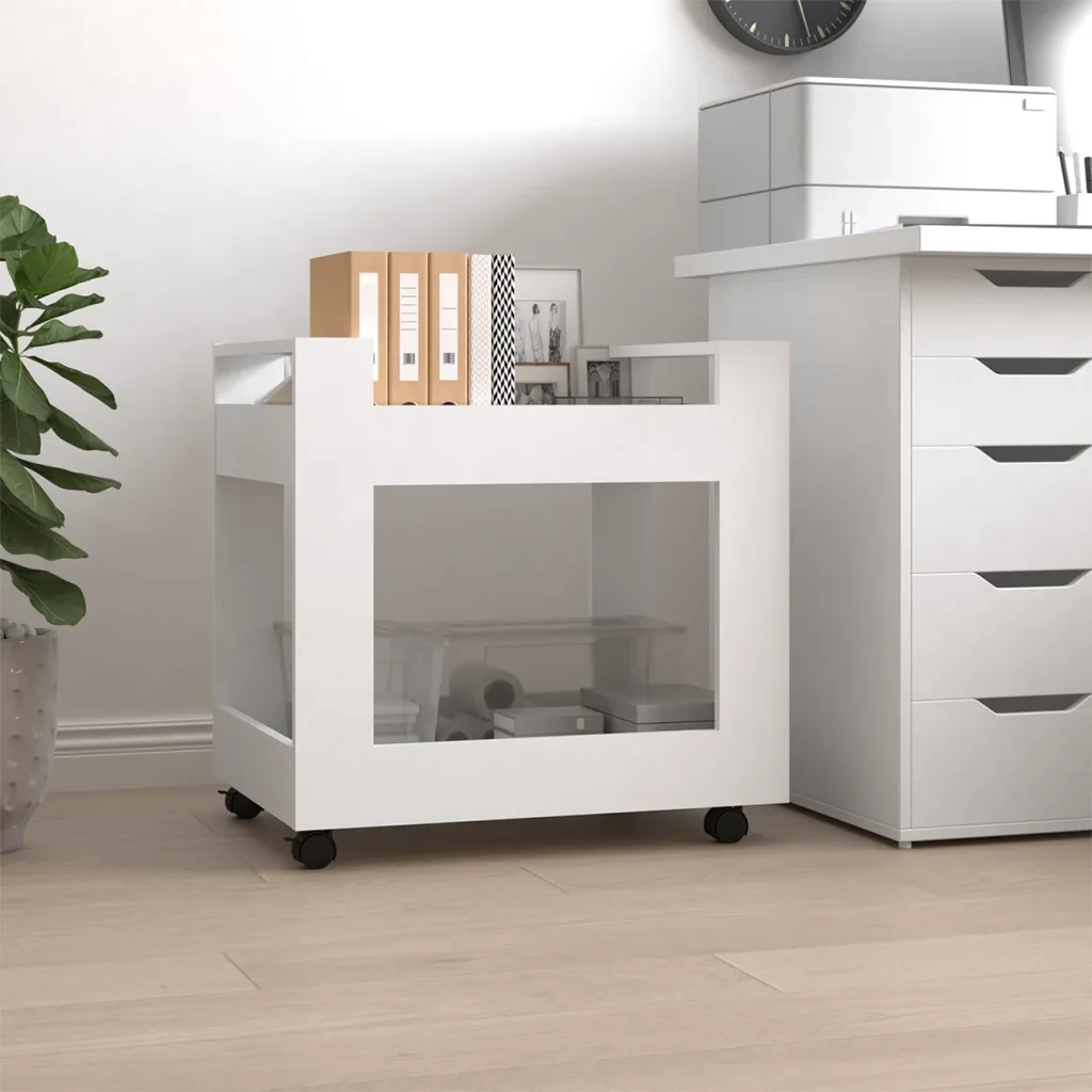 Carrello per Scrivania bianco 60x45x60 cm in Legno Multistrato CFW1488958