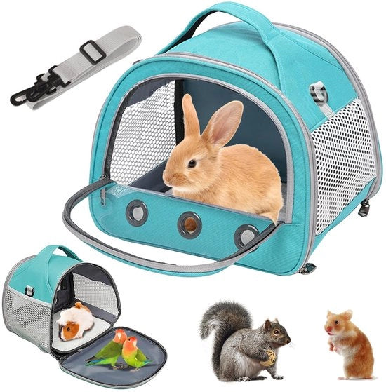 Borsa per Animali 30 x 27 x 21 cm - Scatola di Trasporto Portatile - Finestra Aereata - Rivestimento Morbido - Adatta per Piccoli Animali - Vetrata di Acrilico Translucida - Scatola di Trasporto per Animali