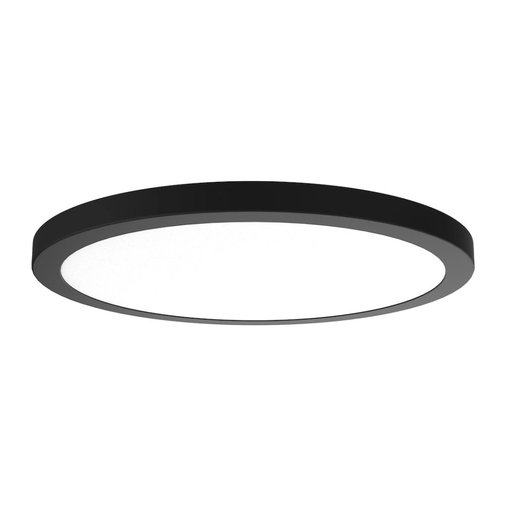 Plafoniera rotonda 22,5 cm nera LED 18W CCT EVORA