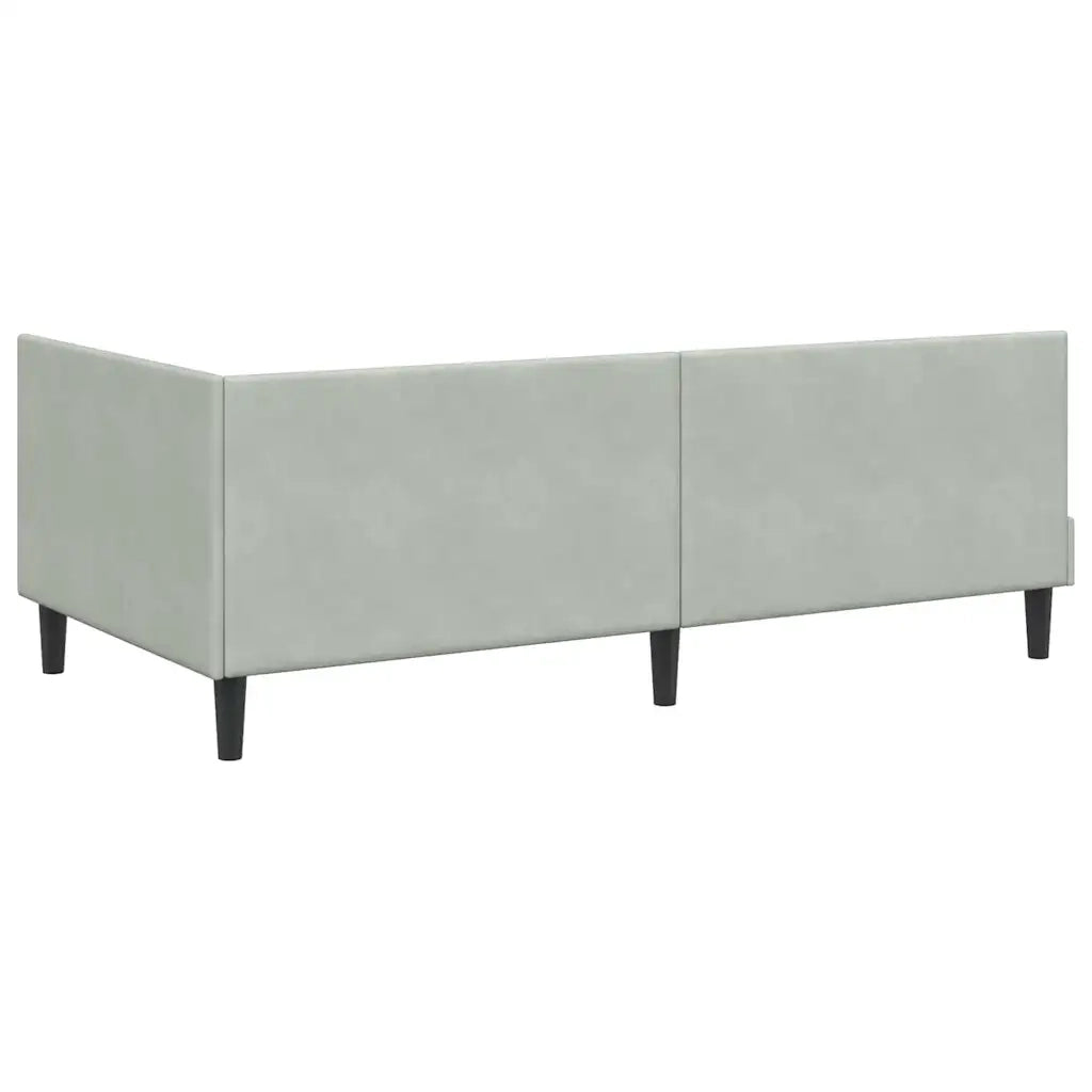 Cornice del letto ad angolo Grigio chiaro 100 cm x 200 cm