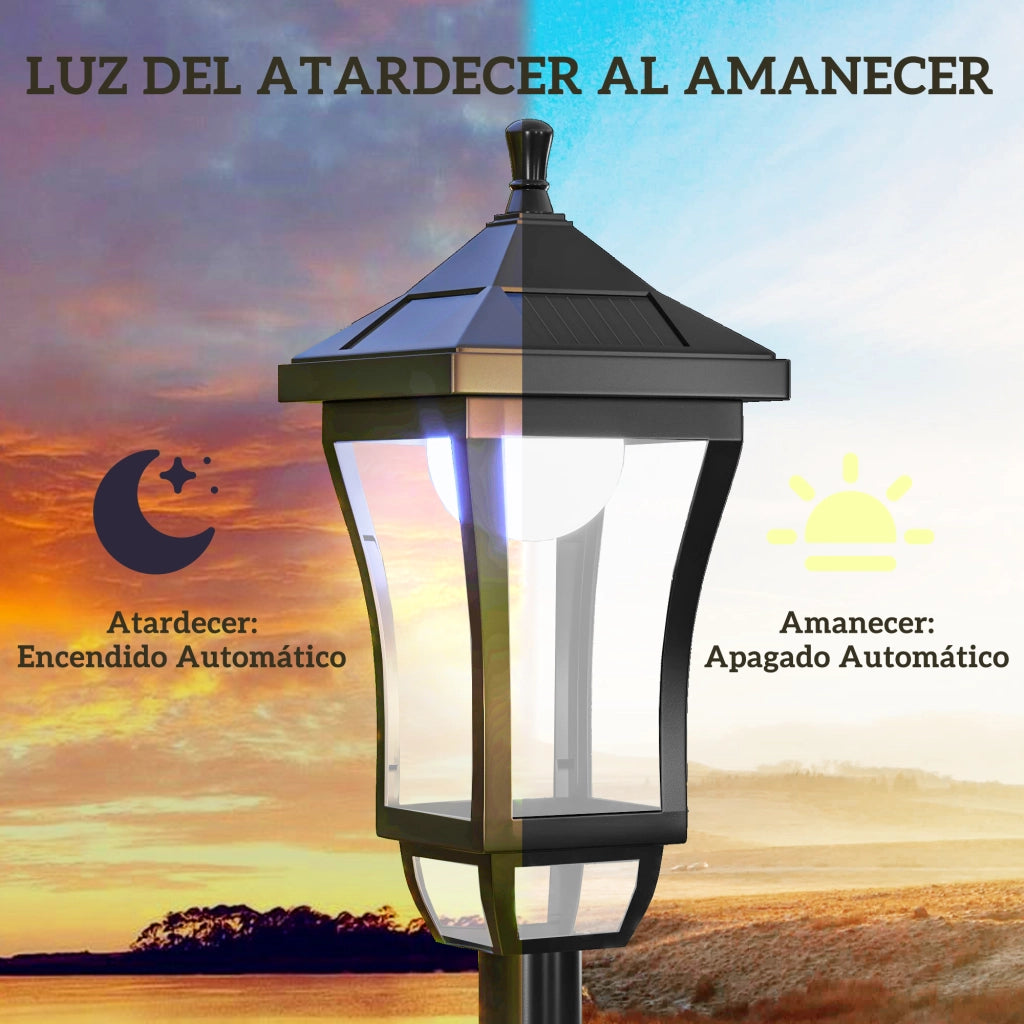 Farol Solar da Giardino ¨C Minimal ¨C ABS e Policarbonato 15x127 cm Nero