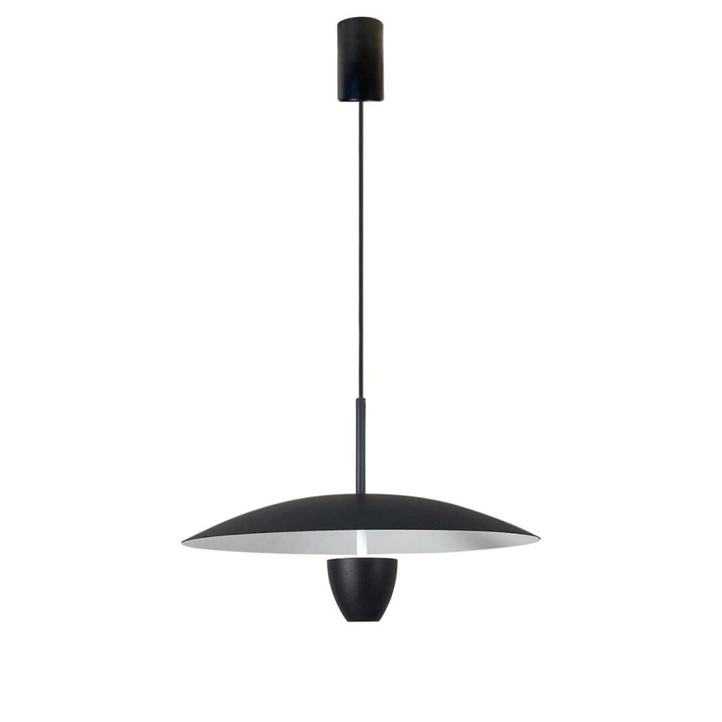 Lampada a sospensione loft nera Ø30 LED CCT 8W UFO Light Prestige