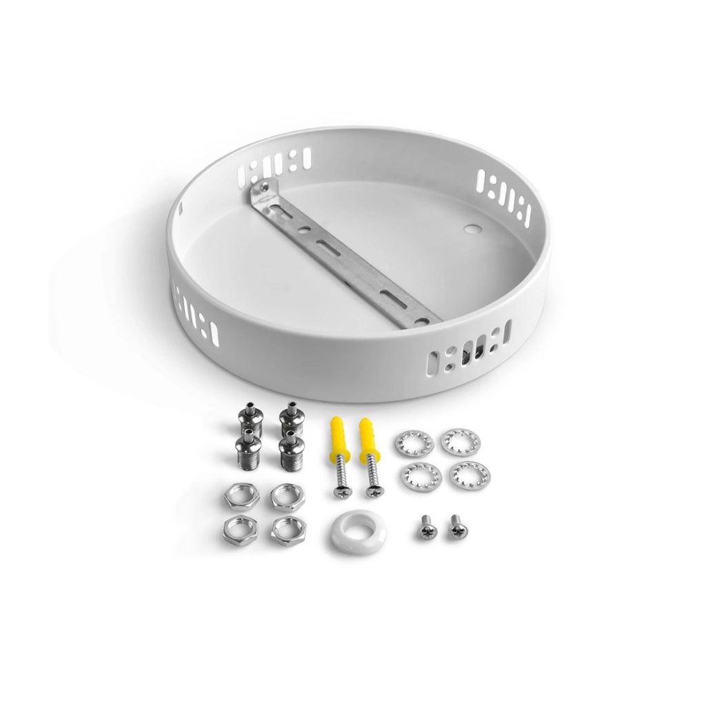 Rosone bianco per sospensione pannelli LED 13cm Videx